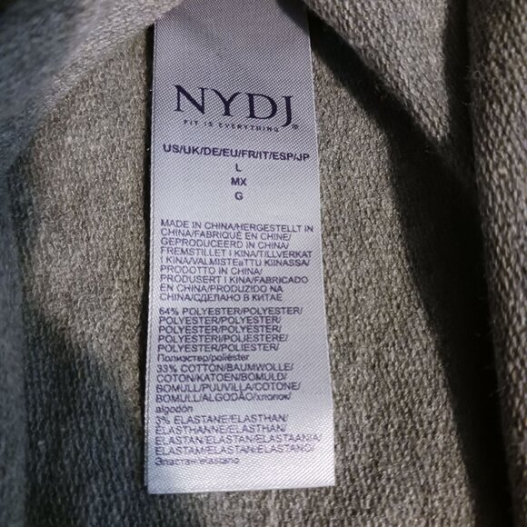 NEW NYDJ Forever Comfort Cropped Hoodie, Size‎ L in Light Heather Grey - Picture 10 of 13